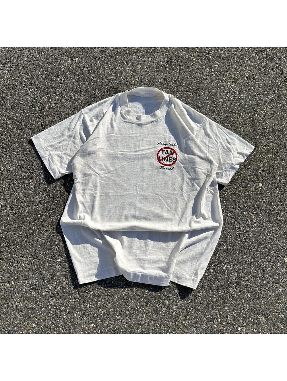 1980s no tan lines Lines Tee - white and black graphic tee with a grunge vibe